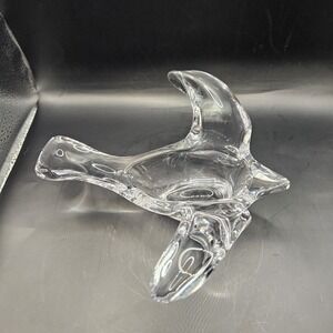 Vtg 1980's Princess House Lead Crystal Dove Bird Voltive Candle Holder‎